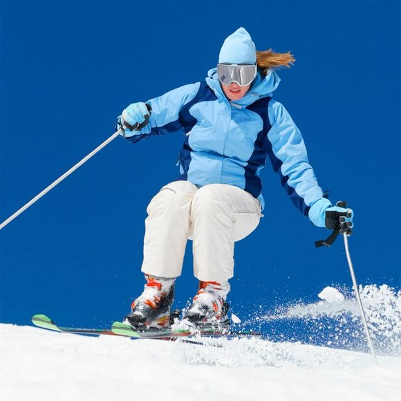 Women OTG Grey Frame Dream Blue Anti Fog UV Protection Snowboard Goggles - Picture 6 of 7